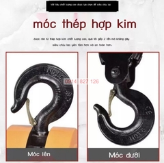 Pa lăng xích 2 tấn KAPUSI Japan, độ dài xích 6m hợp kim thép cứng chắc chịu tải lớn