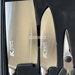 Bộ dao kéo nhà bếp đa năng KAPUSI Nhật Bản cán kim loại