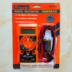 Đồng hồ vạn năng hãng Asaki Nhật Bản AK-9181 dùng đo điện AC, DC có tặng kèm 1 bút thử điện Kapusi (Đồng hồ đo điện)