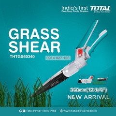 Kéo cắt cỏ TOTAL THTGS60340 kéo làm vườn chiều dài 340mm, lưỡi 180mm, Chịu nhiệt