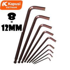 [Lẻ 8mm - 12mm] Lục Giác Bi Nâu Kapusi Cỡ Trung - Thép S2 Đặc Chủng - Chịu Lực Cực Tốt - Chuyên Trị Bu Lông Gỉ Sét BH12T