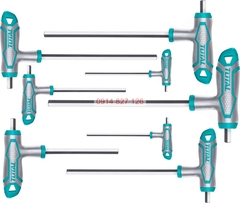 Bộ 8 chìa lục giác bằng tay cầm chữ T TOTAL THHW8081 chịu nhiệt Lục giác Chất liệu Cr-V, mạ Crom, Bh 6 tháng diy-vietnam