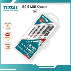Combo 5 mũi khoan gỗ TOTAL TACSD7055, được làm bằng chất liệu thép cao cấp