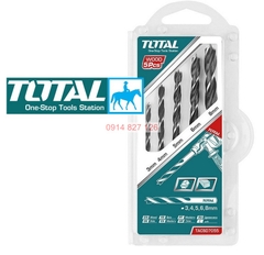 Combo 5 mũi khoan gỗ TOTAL TACSD7055, được làm bằng chất liệu thép cao cấp