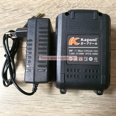 Máy khoan pin hãng Kapusi Japan cao cấp 36V, 25 CẤP TRƯỢT, Mô tơ lõi đồng