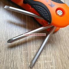 Bộ Lục Giác Xếp Đầu Vít Hãng Kapusi K-7982 gồm 8 cây đầu bake và dẹt