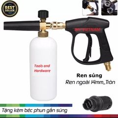 Combo súng xịt rửa xe và bình tạo bọt tuyết cao cấp cho máy rửa xe áp lực cao