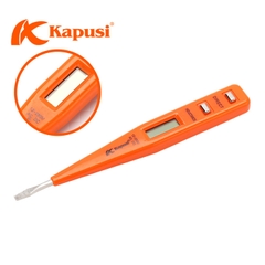 Bút Thử – Dò Điện Điện Tử Cam Mini Kapusi K-9061 – Màn LCD, Đèn Neon, Dải Đo 12–250V, BH 12 tháng