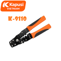 Kìm Ép Cốt Đa Năng Kapusi K-9110 – Bấm Cos AWG 14–28, Tuốt Dây 0.5–10mm, Thép Hợp Kim Cứng, Dài 190mm, Bh 12 tháng