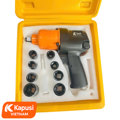 Bộ Súng Mở Bu Lông 12 Chi Tiết 1/2 Inch Kapusi K-1810 - Bộ Tuýp Cần Xiết Súng Mở Tuýp, Súng Bắn Ốc Ô Tô Xe Máy Cao Cấp