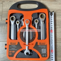 Bộ cờ lê vòng miệng tự động đảo chiều hãng Kapusi K-7732 7 chi tiết