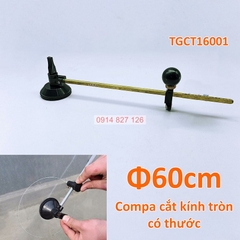 Dao cắt kiếng compa 600mm Total TGCT16001, cốc hút cao su, thước đo kim loại, đường kính cắt: 60cm
