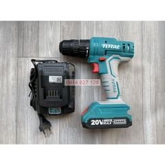 Máy khoan pin cầm tay 20V Total TDLI20011 hai tốc độ 400/1500v/p, siết 45nm, kèm 1 pin sạc
