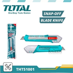 Dao rọc giấy TOTAL THT51001 kích thước lưỡi 18x100mm, dài 152mm, nút ấn dẹp