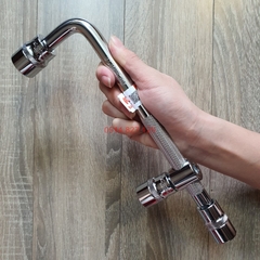 Bộ cần siết chữ L K-9768 hệ 12 inch kèm 8 đầu tuýp từ 8-24mm hãng Kapusi