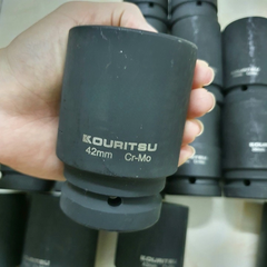 Đầu Khẩu Đen Dài 1 Inch KOURITSU Thép Cr-Mo Siêu Cứng Dài 9cm - Đầu Tuýp Đen Bắn Súng 1 Inch Đủ Cỡ 21-48mm Chịu Tải Nặng BH 12 Tháng