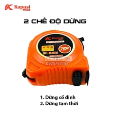 Thước rút, thước cuộn thép KAPUSI Nhật Bản, vỏ chống sốc, số sắc nét, 2 chế độ, Bh 12 thángdiy-vietnam