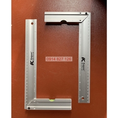 Thước ke góc vuông nhôm Kapusi Nhật Bản 30cm thiết kế nivo, nhôm trắng chống gỉ, Bh 12 thángdiy-vietnam