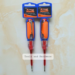Tô vít thử điện đổi đầu hãng Kapusi K-9066  đã kiểm định chất lượng, đảm bảo an toàn tuyệt đối, có thể đổi đầu 2 cạnh và 4 cạnh, có đèn báo, tay cầm bọc cao su (bút thử điện)