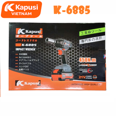 Máy Siết Bu Lông Dùng Pin 21V Kapusi K-6885 Động Cơ Không Chổi Than - Máy Bắn Ốc Lực Siết 450N.m Khỏe Khoắn, BH 12 tháng