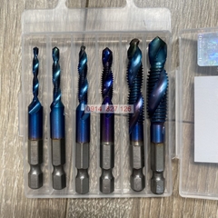 Bộ 6 mũi khoan Taro ren KAPUSI Japan, cỡ từ M3-M10 thép cao cấp HSS