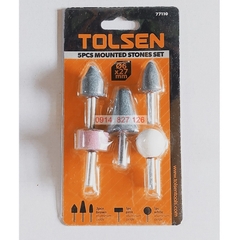 Bộ 5 mũi đá mài TOLSEN 77110, Chất liệu đá có khả năng chống biến dạng