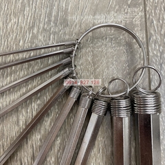 Bộ móc khóa lục giác chữ L KAPUSI Japan, 10 cây cỡ từ 1,5 - 10mm thép CR-V