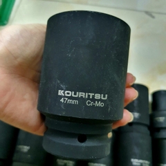 Đầu Khẩu Đen Dài 1 Inch KOURITSU Thép Cr-Mo Siêu Cứng Dài 9cm - Đầu Tuýp Đen Bắn Súng 1 Inch Đủ Cỡ 21-48mm Chịu Tải Nặng BH 12 Tháng