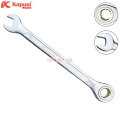 Cờ lê tự động KAPUSI 8-19mm thép CR-V, bánh 72 răng, vòng miệng 360