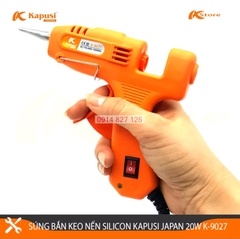 Dụng cụ bắn keo nến silicon cầm tay 20W - 60W Kapusi JAPAN, Có bán kèm keo nến (Máy bắn keo nến) Model: K-9027 và K-9023