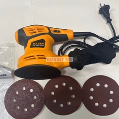 Máy chà nhám đánh bóng tròn TOLSEN 79565 280W, đế nhám phi125mm, chịu lực và chống biến dạng tốt