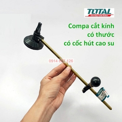 Dao cắt kiếng compa 600mm Total TGCT16001, cốc hút cao su, thước đo kim loại, đường kính cắt: 60cm