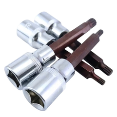 Bộ Đầu Tuýp Bông Mai 12 Cạnh Kapusi 1/2 inch Dài 100mm – 7 Món (M5–M16) – Thép CRV S2 Siêu Bền, Bh 12 tháng