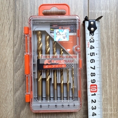 Bộ Mũi khoan inox hãng Kapusi K-3605 các gồm 6 cây cỡ 3mm, 4mm, 5mm, 6mm, 7mm, 8mm