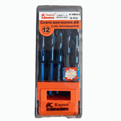 Bộ 10 mũi khoan đa năng chuôi lục giác KAPUSI K-3920, K-3921, K-3922, K-3923 cỡ 6-8-10-12mm thép đen siêu cứng
