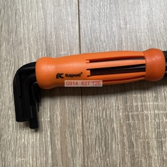Bộ lục giác bi đen chữ L KAPUSI K-0196 8 chi tiết từ 1.5-10mm