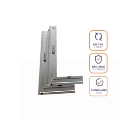 Thước ke góc vuông nhôm Kapusi Nhật Bản 30cm thiết kế nivo, nhôm trắng chống gỉ, Bh 12 thángdiy-vietnam