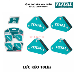 Bộ ke góc hàn nam châm 3 góc Total TAMWH4001 4 nam châm mini 45 độ, 90 độ, 135 độ, Bh 6 tháng diy-vietnam