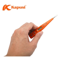 Bút Thử – Dò Điện Điện Tử Cam Mini Kapusi K-9061 – Màn LCD, Đèn Neon, Dải Đo 12–250V, BH 12 tháng