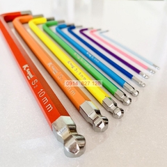 Bộ lục giác bi 7 màu KAPUSI K-0197, 9 cây chữ L từ 1.5-10mm