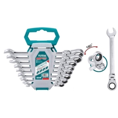 Bộ cờ lê vòng miệng tự động 8 chi tiết TOTAL THT102RK586 size 8-19mm