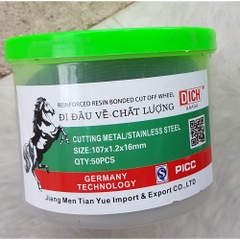 Hộp đá cắt Ngựa 105x1.2x16mm - cắt sắt và inox (50 viên/hộp)