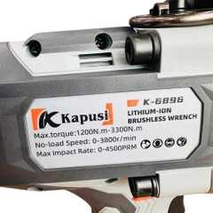 Máy Bắn Ốc Pin Kapusi K6896 Đầu 3/4 Inch 3300N.m - Động Cơ Không Chổi Than Brushless Lực Siết Mạnh Chính Hãng, BH 12T