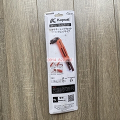 Bộ lục giác bi đen chữ L KAPUSI K-0196 8 chi tiết từ 1.5-10mm