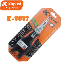 Kềm Nhọn Đa Năng Kapusi K-8082 - Kìm Mỏ Nhọn Cắt Tuốt Dây Thép CR-V 8 Inch Cao Cấp, BH 12 tháng