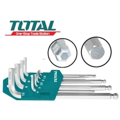 Bộ khóa lục giác bi dài TOTAL THT106291 1 đầu bằng, 1 đầu bi, luyện từ thép Cr-V, Bh 12 tháng diy-vietnam