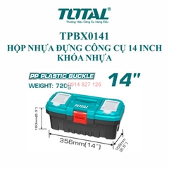 Hộp đựng đồ nghề TOTAL TPBX0141 hộp dụng cụ khóa nhựa tủ chất liệu nhựa PP