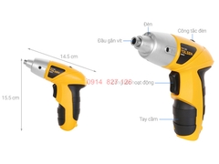 Máy khoan vặn vít pin đa năng TOLSEN 79010, dùng pin Lithium 3.6V nhỏ gọn