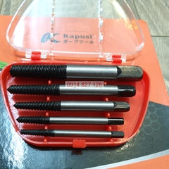 [FreeShip] Bộ tháo bu lông ốc vít gãy 6 cây (3-22mm) hãng Kapusi thương hiệu Nhật Bản, BH 12 tháng, Bộ nhổ ốc gãy