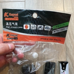 Bơm xe đạp thân ngắn K-3042 Kapusi, thân kim loại dây bơm cao su